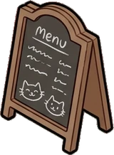 Shelf things, a sticker from the Cat Café world