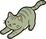 Cats and small animals, a sticker from the Cat Café world