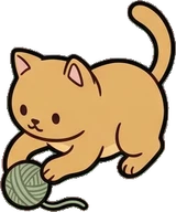 Cats and small animals, a sticker from the Cat Café world