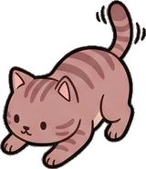 Cats and small animals, a sticker from the Cat Café world