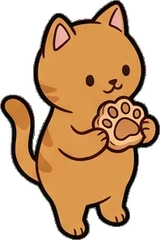 Cats and small animals, a sticker from the Cat Café world