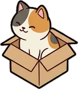 Cats and small animals, a sticker from the Cat Café world
