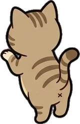Cats and small animals, a sticker from the Cat Café world