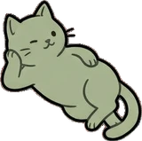Cats and small animals, a sticker from the Cat Café world