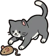 Cats and small animals, a sticker from the Cat Café world