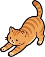 Cats and small animals, a sticker from the Cat Café world