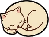 Cats and small animals, a sticker from the Cat Café world