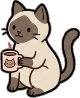 Cats and small animals, a sticker from the Cat Café world
