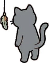Cats and small animals, a sticker from the Cat Café world