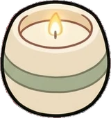 Candles and small lights, a sticker from the Cat Café world