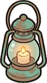 Candles and small lights, a sticker from the Cat Café world