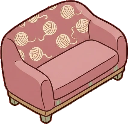 Sofas, a sticker from the Cat Café world