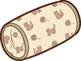 Cushions and blankets, a sticker from the Cat Café world