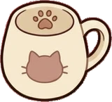 Food and drinks, a sticker from the Cat Café world