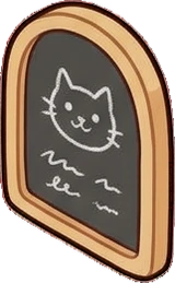 Wall art and frames, a sticker from the Cat Café world