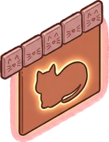 Wall lights, a sticker from the Cat Café world