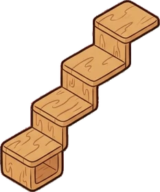 Wall shelves, a sticker from the Cat Café world