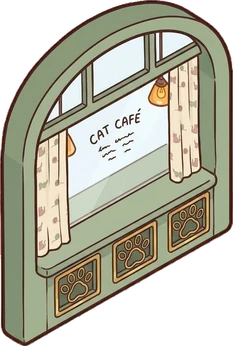 Windows, a sticker from the Cat Café world