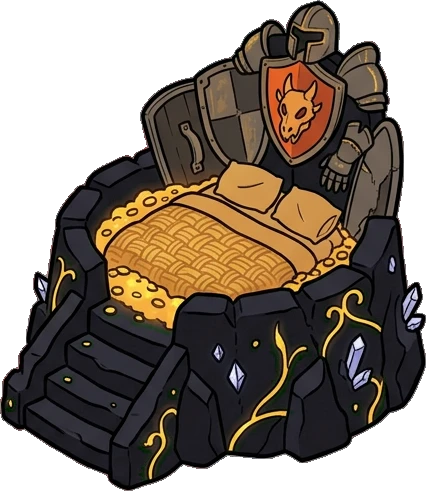 Beds, a sticker from the The Dragon's Hoard world