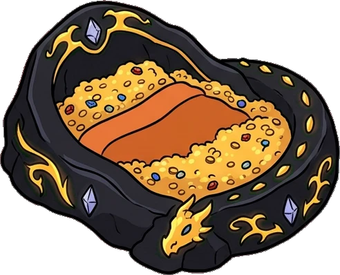 Beds, a sticker from the The Dragon's Hoard world