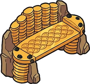 Benches, a sticker from the The Dragon's Hoard world