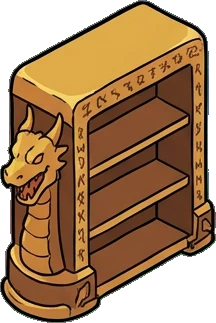 Bookcases, a sticker from the The Dragon's Hoard world