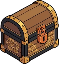 Chests and trunks, a sticker from the The Dragon's Hoard world