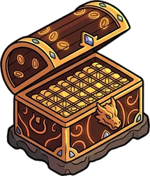 Chests and trunks, a sticker from the The Dragon's Hoard world