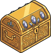 Chests and trunks, a sticker from the The Dragon's Hoard world