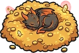 Pet beds and homes, a sticker from the The Dragon's Hoard world