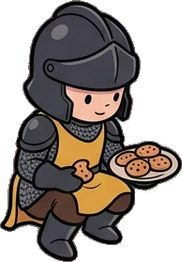 People crouching, a sticker from the The Dragon's Hoard world