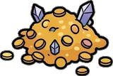 Baskets and floor things, a sticker from the The Dragon's Hoard world