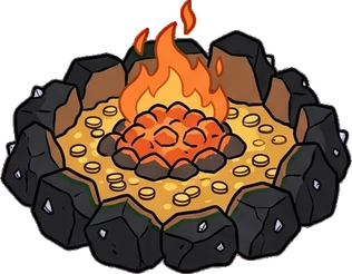 Fireplaces and stoves, a sticker from the The Dragon's Hoard world