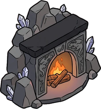 Fireplaces and stoves, a sticker from the The Dragon's Hoard world
