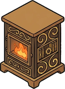 Fireplaces and stoves, a sticker from the The Dragon's Hoard world