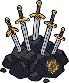 Big floor pieces, a sticker from the The Dragon's Hoard world