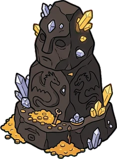 Big floor pieces, a sticker from the The Dragon's Hoard world