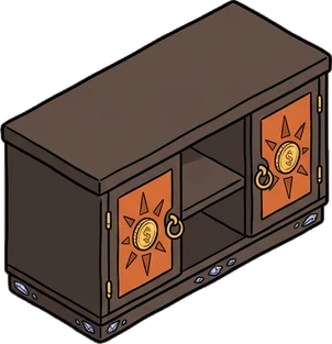 Dressers and low cabinets, a sticker from the The Dragon's Hoard world
