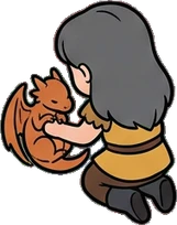 People lying down, a sticker from the The Dragon's Hoard world