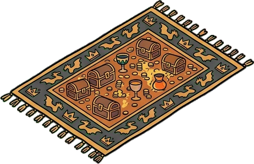 Rugs, a sticker from the The Dragon's Hoard world