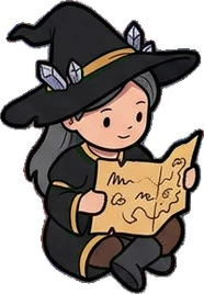 People sitting, a sticker from the The Dragon's Hoard world