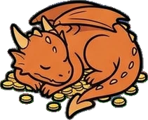 People sitting, a sticker from the The Dragon's Hoard world
