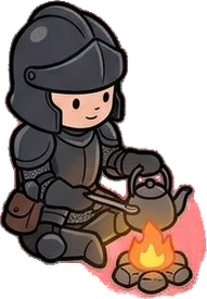 People sitting, a sticker from the The Dragon's Hoard world