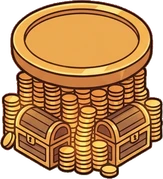Side tables, a sticker from the The Dragon's Hoard world