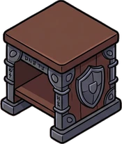 Side tables, a sticker from the The Dragon's Hoard world