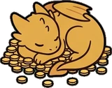Cats and small animals, a sticker from the The Dragon's Hoard world