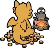 Cats and small animals, a sticker from the The Dragon's Hoard world