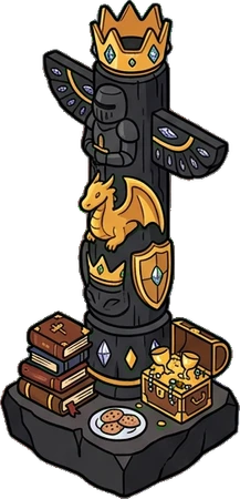 Tall pieces, a sticker from the The Dragon's Hoard world