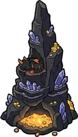 Tall pieces, a sticker from the The Dragon's Hoard world