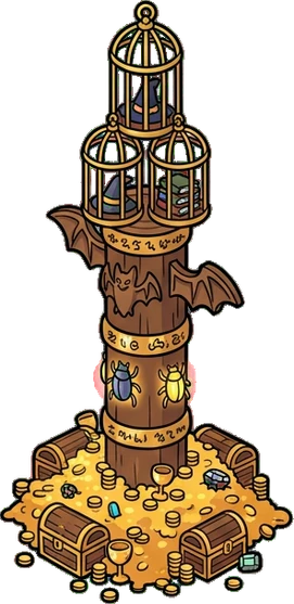 Tall pieces, a sticker from the The Dragon's Hoard world